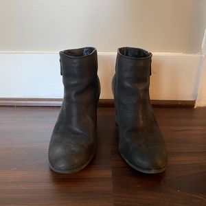 Black Leather Booties